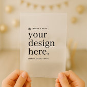 Vellum招待状デザインアップロード5" x 7" ベラム紙招待状