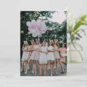 Vellum用フォト挿入カードブライダルシャワー招待状 招待状 (スタンド正面)