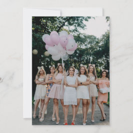 Vellum用フォト挿入カードブライダルシャワー招待状 招待状