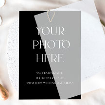 Vellum用フォト挿入カード結婚式招待状