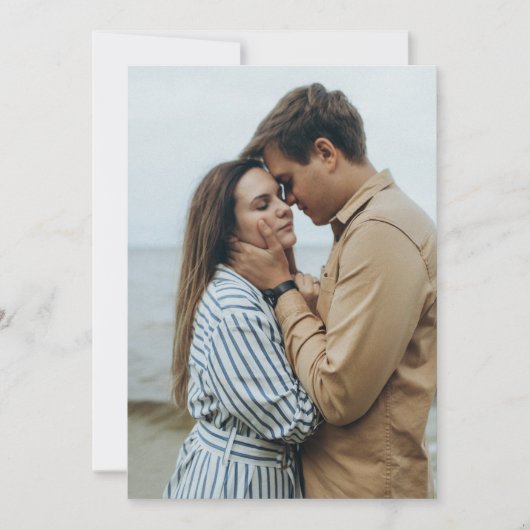 Vellum結婚式招待状用の下のフォトカード 招待状 (正面)