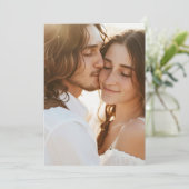 Vellum背景結婚式の日付写真を保存 セーブザデート (スタンド正面)