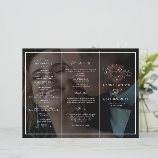 Vellum Black & White Photo 結婚's Ceremony (スタンド正面)