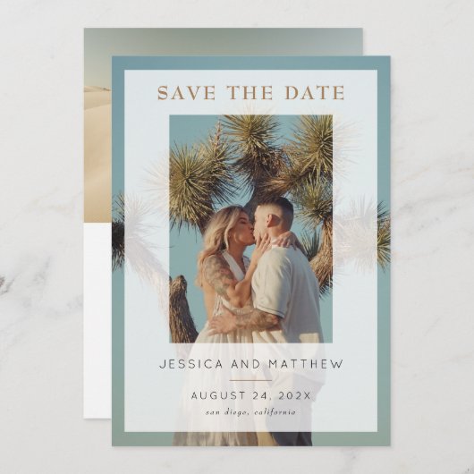 Vellum Overlayフルフォト日付を保存 セーブザデート (正面/裏面)