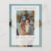 Vellum Overlayフルフォト日付を保存 案内ポストカード (正面)