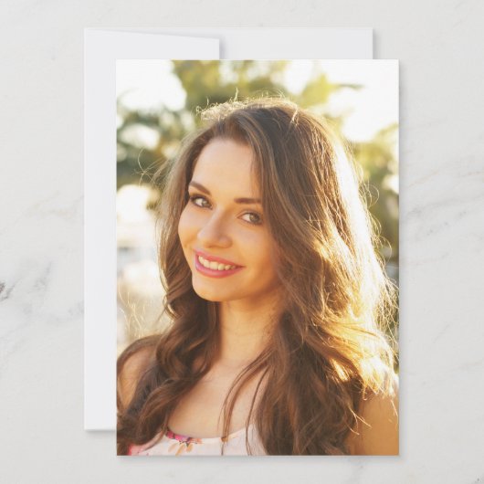 Vellum Overlay卒業発表の写真 招待状 (正面)