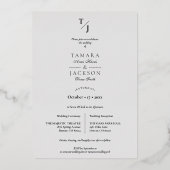 Vellum Transparency Effect Photo Wedding Initials  箔招待状 (裏面)
