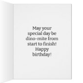 「Velociraptorよくはしゃぐ誕生日・カード (内側(右))