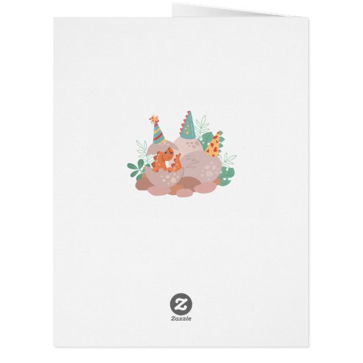 「Velociraptorよくはしゃぐ誕生日・カード (裏面)