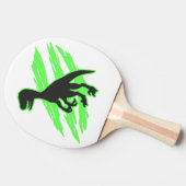 Velociraptorシルエット-背景色を選択 卓球ラケット (横)