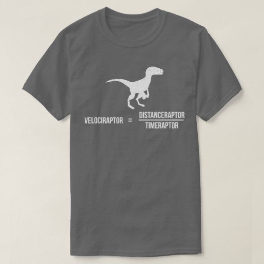 Velociraptor恐竜Dino Puns数値幾何学Pun Tシャツ (デザイン正面)