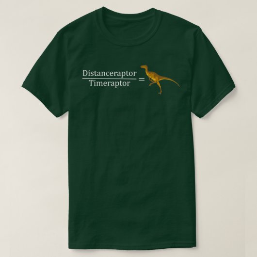 Velociraptor数学おもしろい恐竜速度FormulaT Tシャツ (デザイン正面)