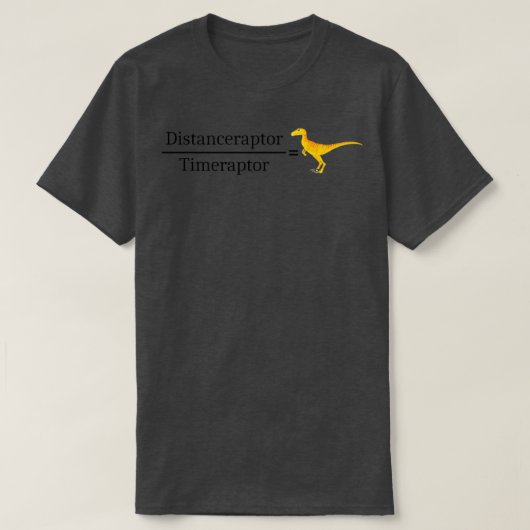 Velociraptor数学おもしろい方程式の Tシャツ (デザイン正面)