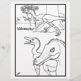 Velociraptor – カラーリングページ。