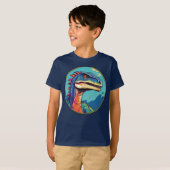 Velociraptor -クラシック恐竜Tシャツ Tシャツ (正面フル)