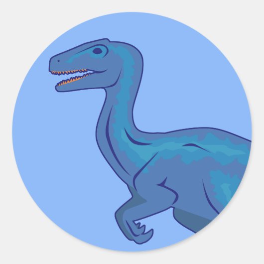 Velociraptor (顔) ラウンドシール (正面)