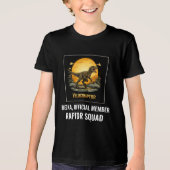 Velociraptor Dinosaur Prehistoric Moon トライブレンドＴシャツ (正面)