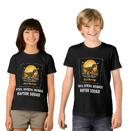 Velociraptor Dinosaur Prehistoric Moon トライブレンドＴシャツ