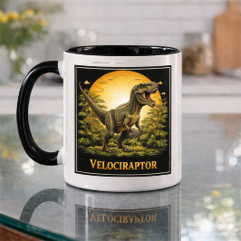 Velociraptor Dinosaur Prehistoric Moon マグカップ
