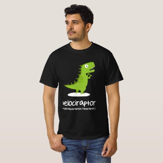 Velociraptor=Distance Raptor Over Time Raptor Tシャツ (正面フル)