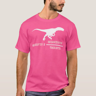 Velociraptor Physics Distance Time Formula恐竜 Tシャツ