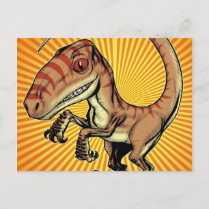 Velociraptor Raptor Daoursaus by Marco D Carillo ポストカード