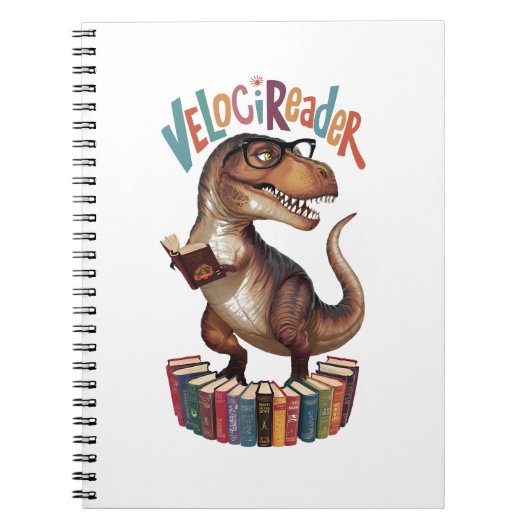 Velocireaderおもしろい本読好き本風パン ノートブック (正面)