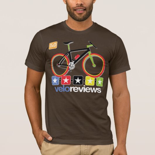 VeloReviewsのロゴのティー Tシャツ (正面)