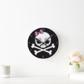 VelusaSkullie ラウンド壁時計 (ホーム)