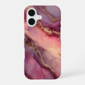 Velvet Amethyst – Purple Pink & Gold Marble Phone  iPhone 16ケース (裏面)