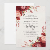 Velvet Bloom Archway Wedding 招待状 (正面/裏面)