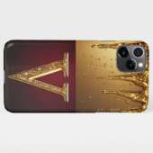 💎 Velvet Glitter V Monogram Dripping Custom  iPhoneケース (裏面横)