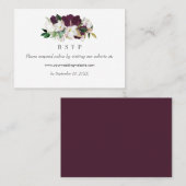 Velvet MagnoliasウェディングRSVPオンラインサイト 名刺 (正面/裏面)