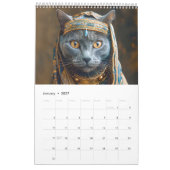 Velvet Pharaohs – Regal Cats of Ancient Egypt 2026 カレンダー (1月 2027)