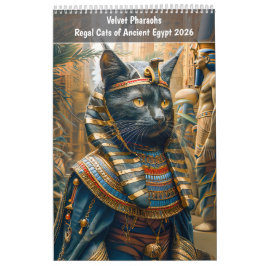 Velvet Pharaohs – Regal Cats of Ancient Egypt 2026 カレンダー