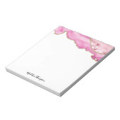 Velvet Pink Gold Agate Geode Script Typography ノートパッド (回転)