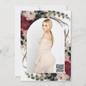 Velvet Plum Garden Floral Greenery Sweet 16 招待状 (裏面)