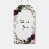 Velvet Plum Garden Floral Greenery Wedding ギフトタグ (裏面)