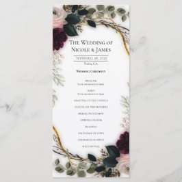 Velvet Plum Garden Floral Greenery Wedding  メニュー