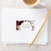 Velvet Plum Garden Floral Greenery Wedding  ラベル (インサイチュ)