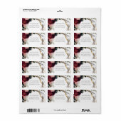 Velvet Plum Garden Floral Greenery Wedding  ラベル (フルシート)