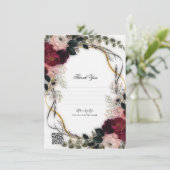 Velvet Plum Garden Floral Greenery Wedding  招待状 (スタンド正面)