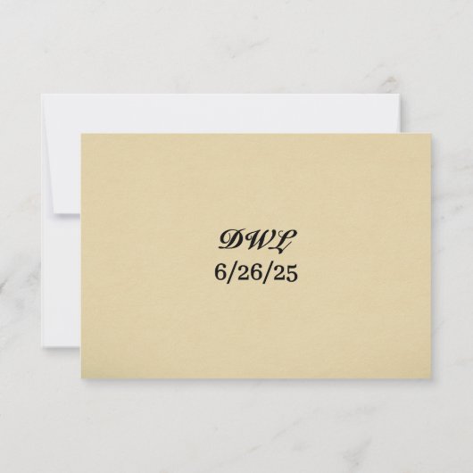 Velvet Rapids Wedding RSVP Card (裏面)