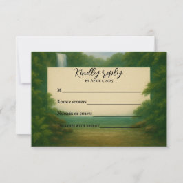 Velvet Rapids Wedding RSVP Card