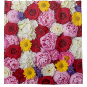 Velvet Rose and Peony Bliss シャワーカーテン (正面)