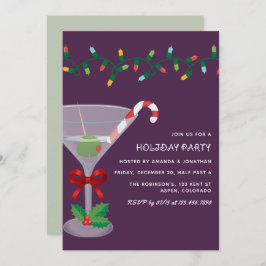 Velvet Spruce Christmas Holiday Cocktail Party 招待状