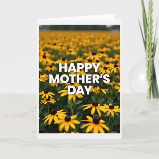 Velvet Sunflower Mothers Day Card カード (正面)