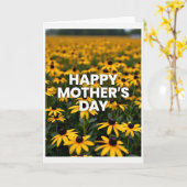 Velvet Sunflower Mothers Day Card カード (黄色い花)