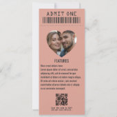 Velvet Thunder Rock ’n’ Roll Wedding Ticket 招待状 (裏面)