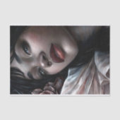 Velvet Woman With Crimson Lips decoupage 薄葉紙 (正面)